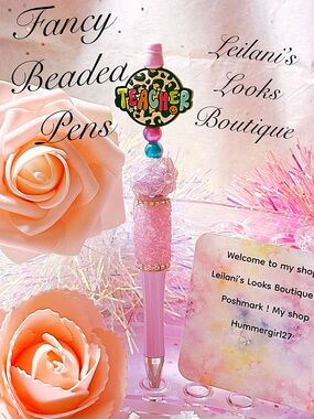 Fancy beaded pen/gifts/teacher appreciation Day/purple beads/